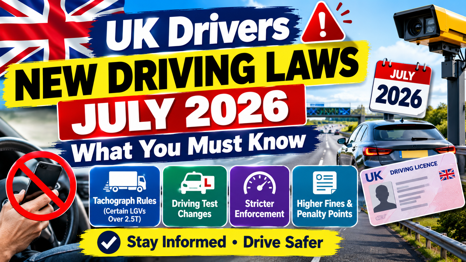 UK Drivers Warning New Driving Laws July 2026