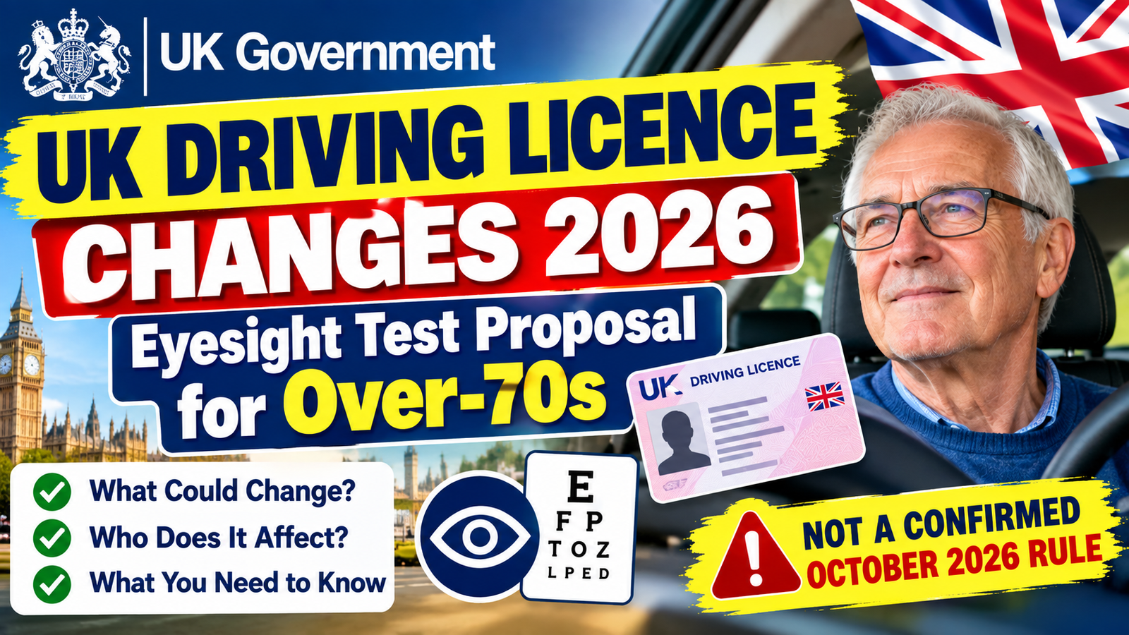 UK driving licence changes for older drivers